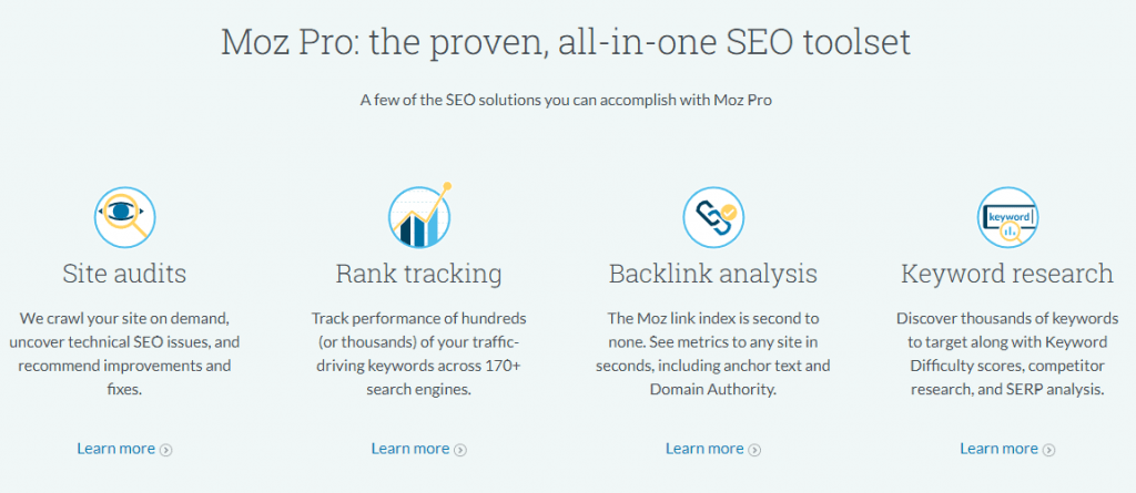 Moz - SEO Software for Smarter Marketing Features